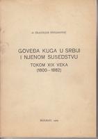 goveđa kuga u srbiji i njnom susedstvu tokom xix veka (1800 1882)  